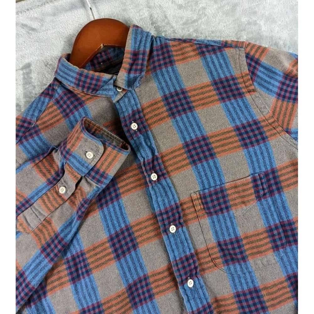Gitman Bros Vintage Shirt Mens Medium Plaid Lightweight Flannel Long Sleeve USA